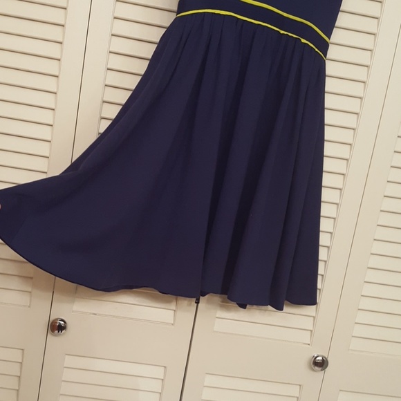 JASON WU NAVY BLUE  A-LINE KNEE LENGTH DRESS  -EUC - Picture 6 of 8